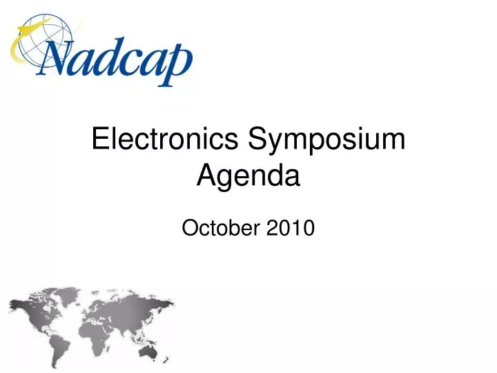 electronics symposium agenda