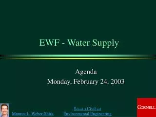 EWF - Water Supply