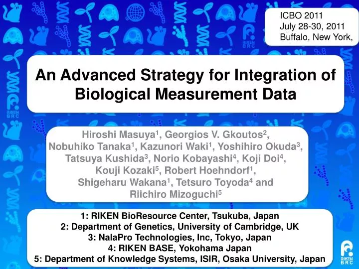 an advanced strategy for integration of biological measurement data