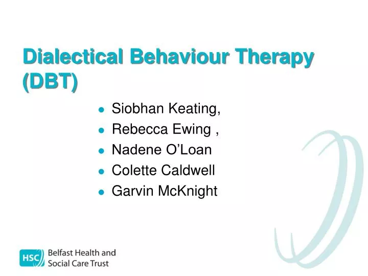 dialectical behaviour therapy dbt