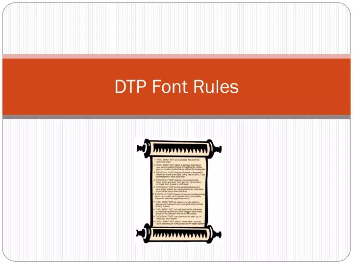 dtp font rules