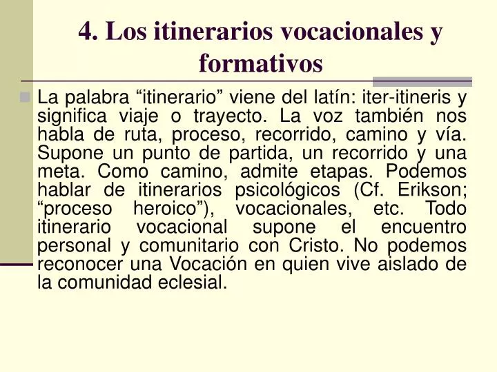 4 los itinerarios vocacionales y formativos