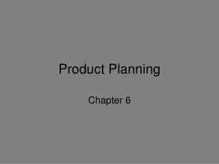 Product Planning