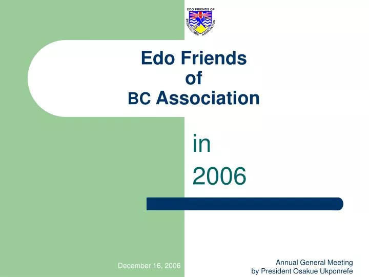 edo friends of bc association