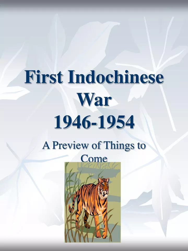 first indochinese war 1946 1954
