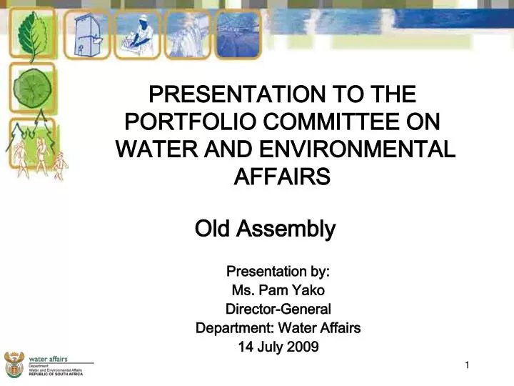 presentation to the portfolio committee on water and environmental affairs