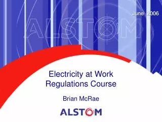 Electricity at Work Regulations Course