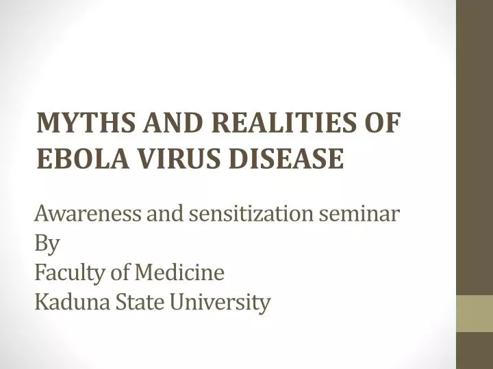 awareness and sensitization seminar by faculty of medicine kaduna state university