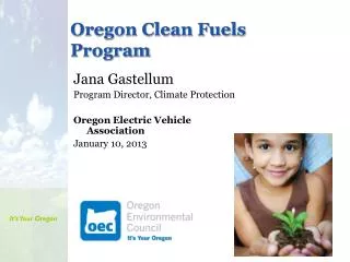 Oregon Clean Fuels Program