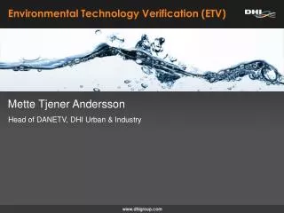 Environmental Technology Verification (ETV)