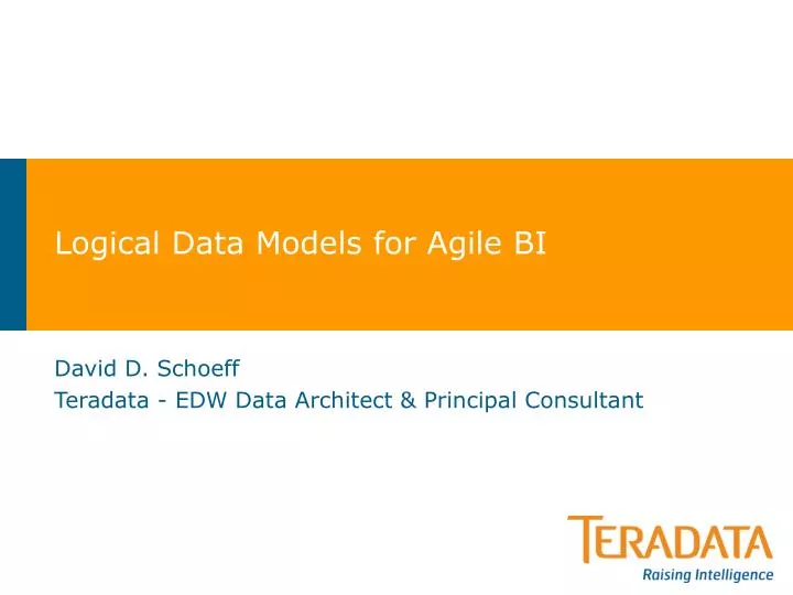 logical data models for agile bi