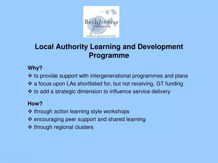 local authority learning and development programme