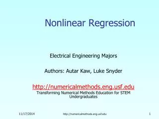 Nonlinear Regression