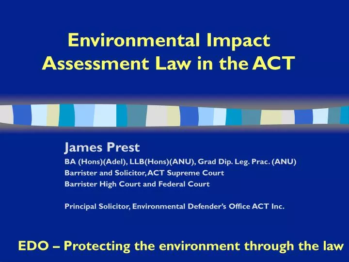environmental impact assessment law in the act