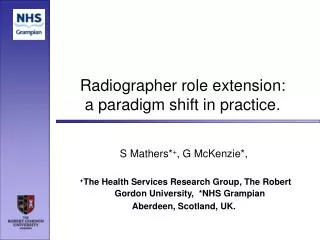 Radiographer role extension: a paradigm shift in practice.