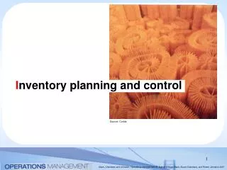 I nventory planning and control
