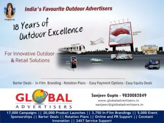 Cost Effective Outdoor Media in India- Global Advertisers