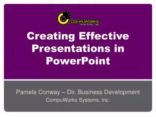 Creating Effective Presentations in PowerPoint