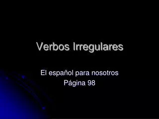 verbos irregulares