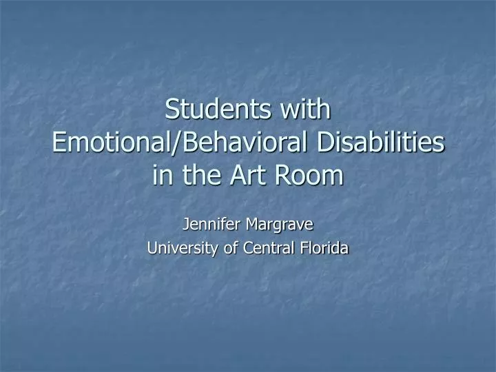 students with emotional behavioral disabilities in the art room