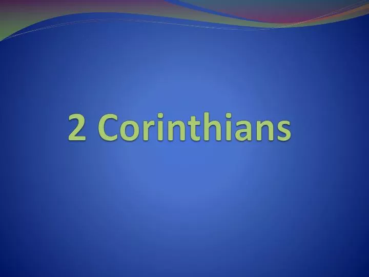 2 corinthians