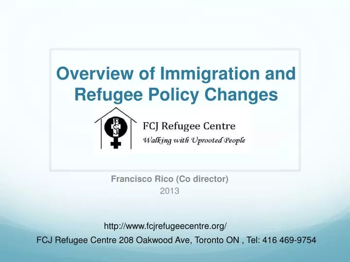 overview of immigration and refugee policy changes