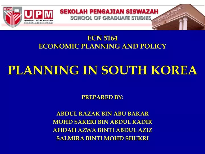ecn 5164 economic planning and policy