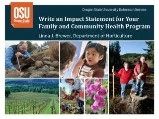 Write an Impact Statement for Your Family and Community Health Program