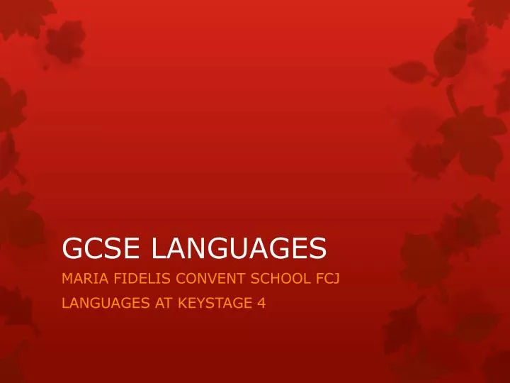 gcse languages