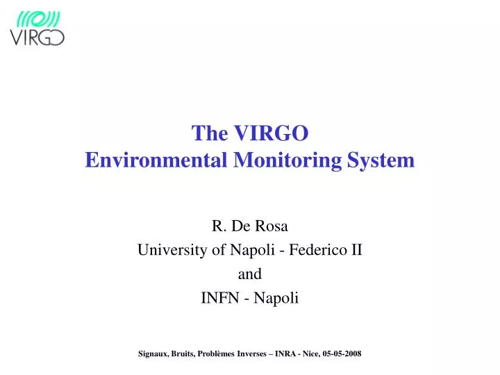 the virgo environmental monitoring system