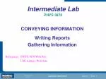 Intermediate Lab PHYS 3870 - slide 1