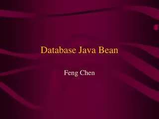 Database Java Bean