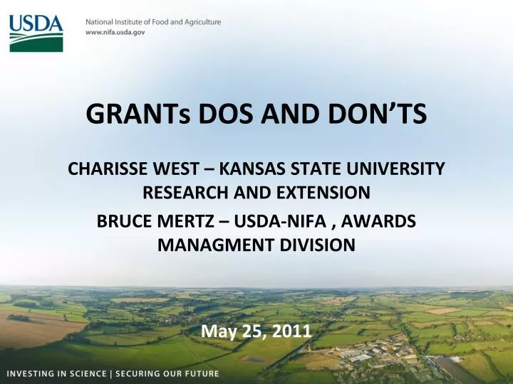 grants dos and don ts