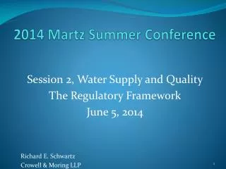 2014 Martz Summer Conference