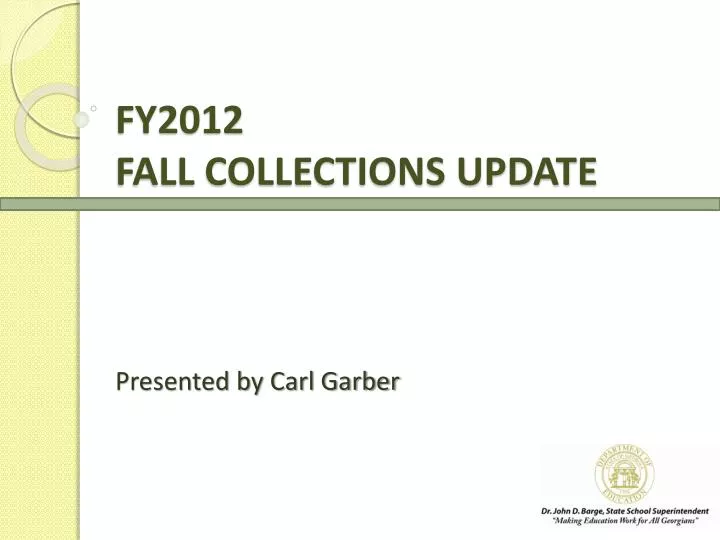 fy2012 fall collections update