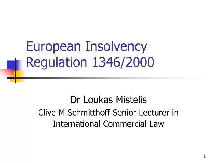 european insolvency regulation 1346 2000