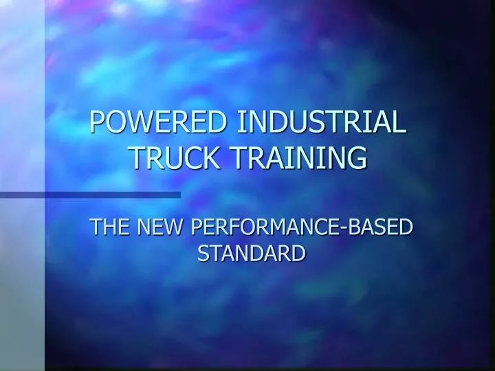 powered industrial truck training