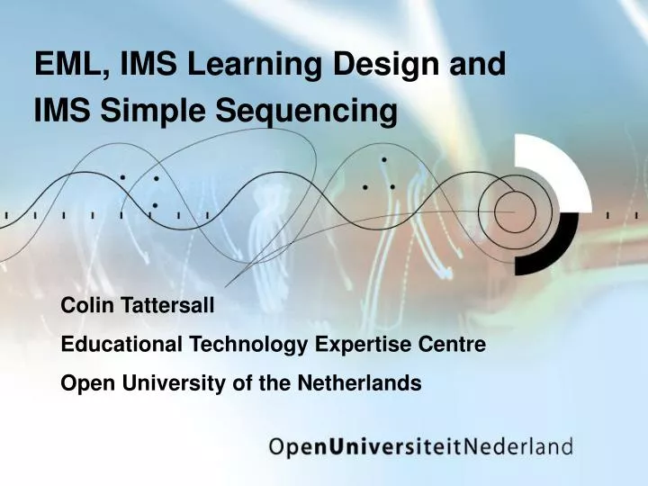 eml ims learning design and ims simple sequencing