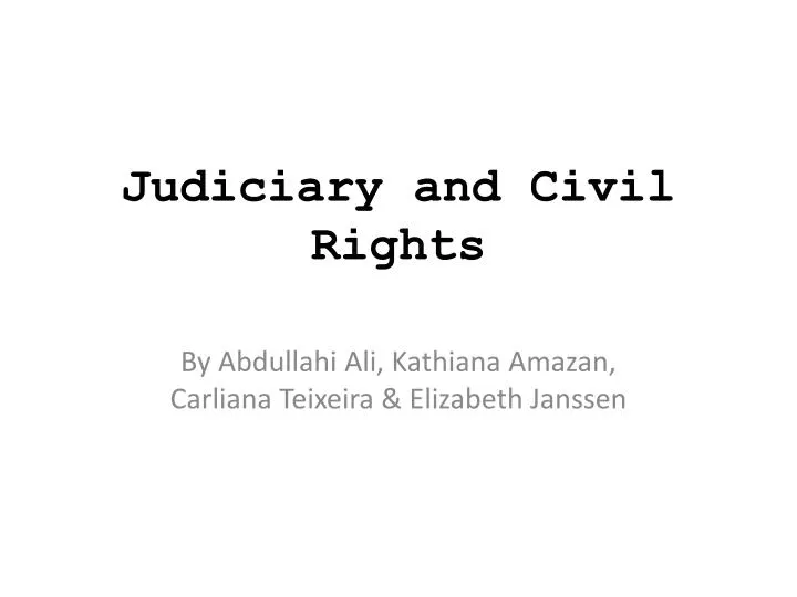 judiciary and civil rights