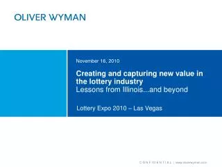 Creating and capturing new value in the lottery industry Lessons from Illinois...and beyond