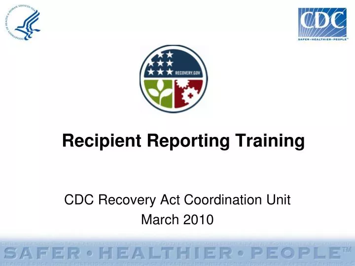 recipient reporting training