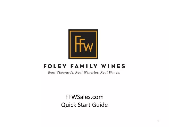 ffwsales com quick start guide