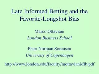 Late Informed Betting and the Favorite-Longshot Bias