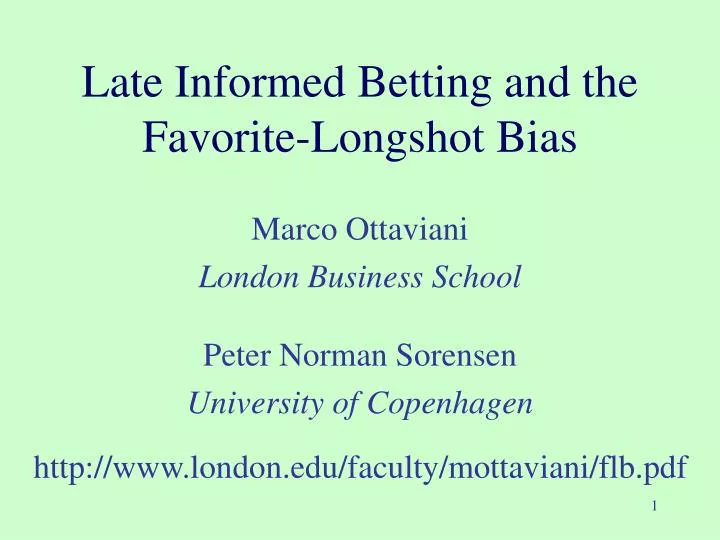 late informed betting and the favorite longshot bias