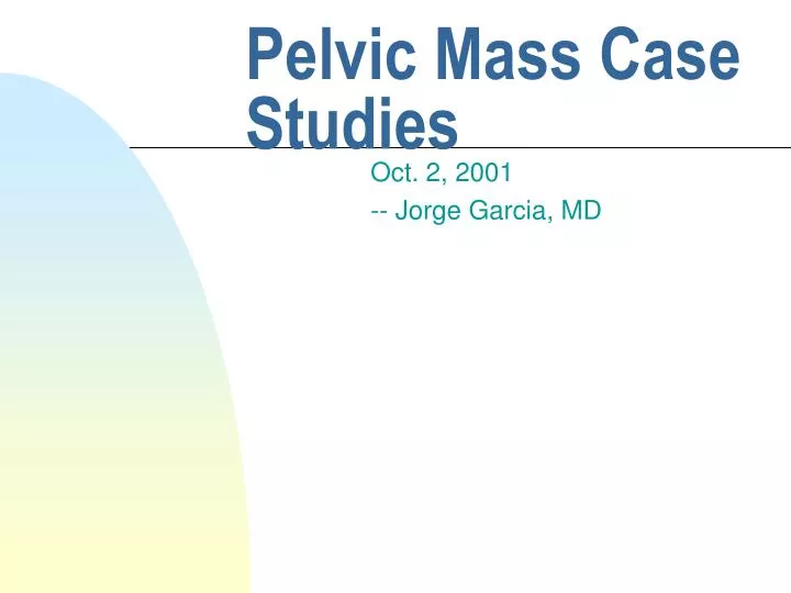 pelvic mass case studies