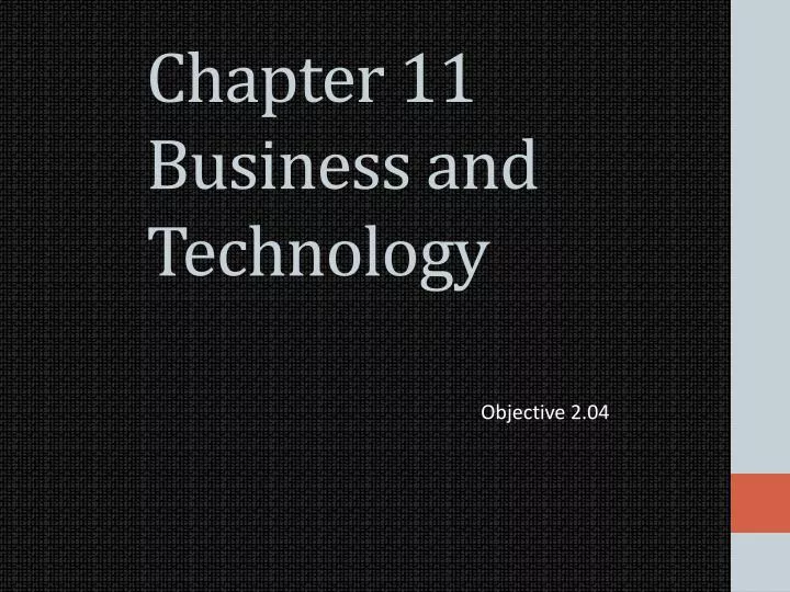 chapter 11 business and technology
