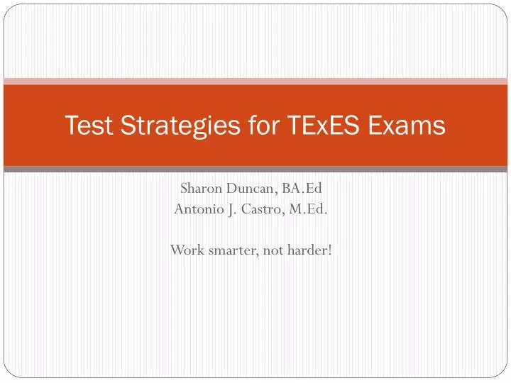 test strategies for texes exams