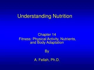 understanding nutrition