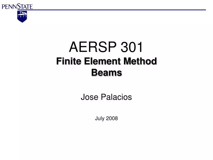 aersp 301 finite element method beams
