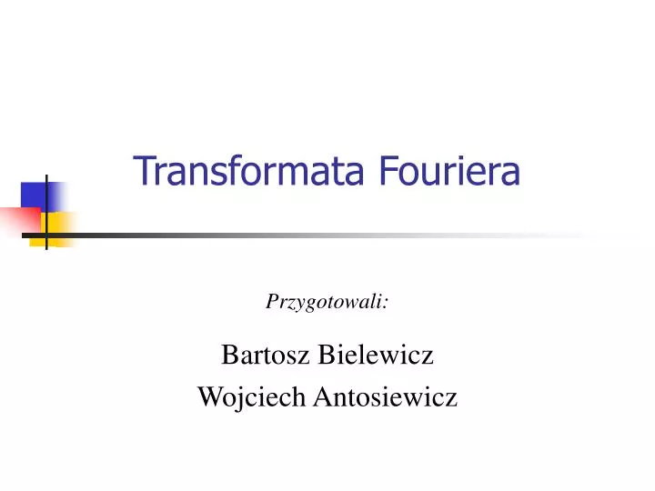 transformata fouriera